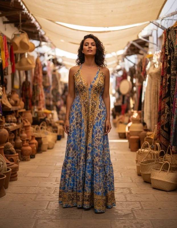 Vestido seda costas nuas