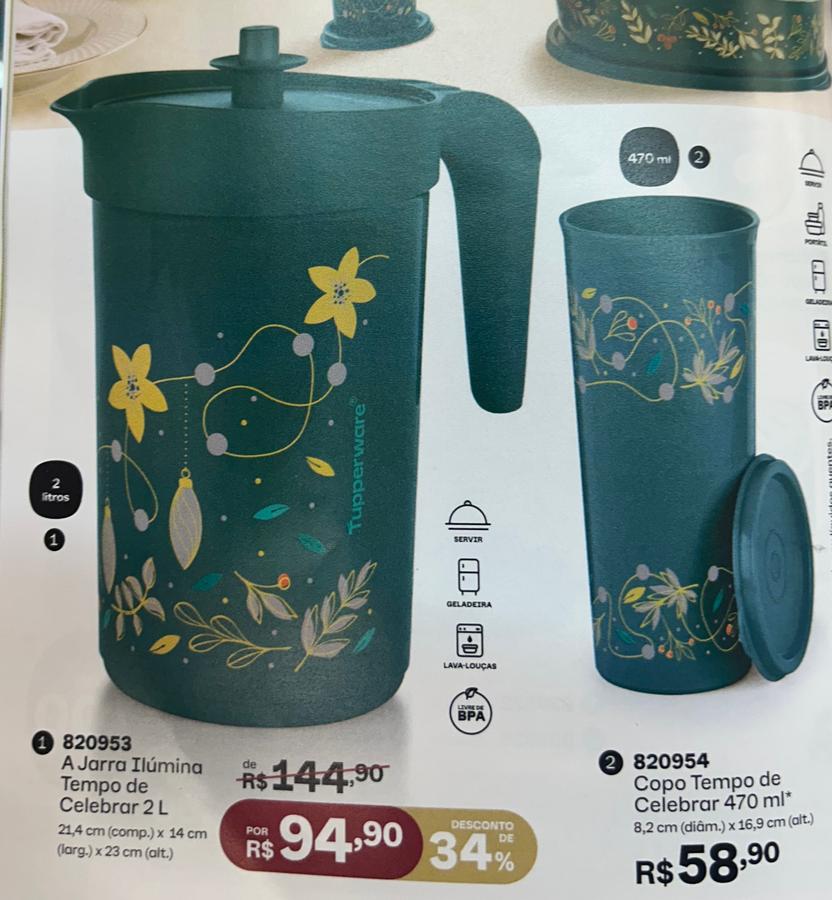 Copos da tupperware Natalinos 450ml