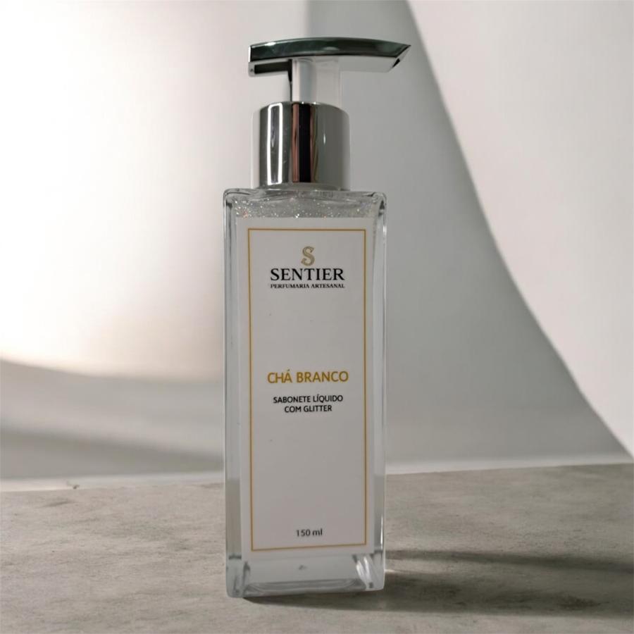 Sabonete Líquido com Glitter Prata - Vidro 150ml