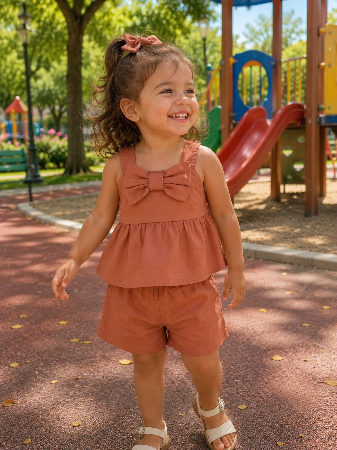 Conjunto Infantil Feminino com Laço
