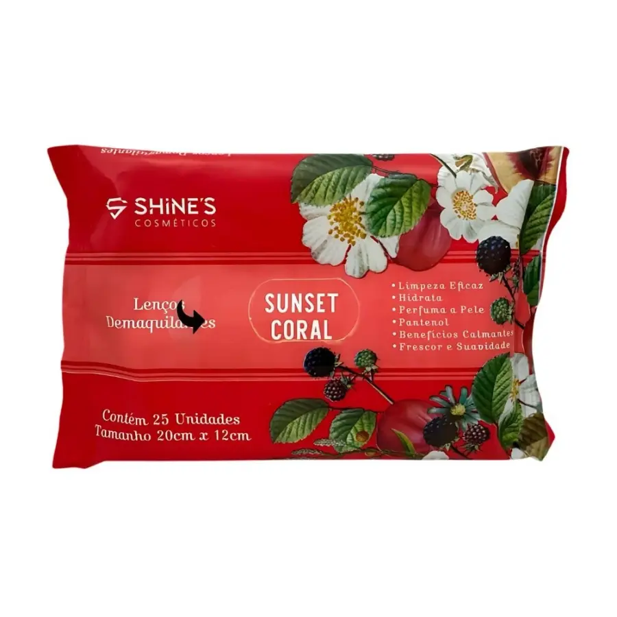 Lenço Demaquilante Sunset Coral Shines