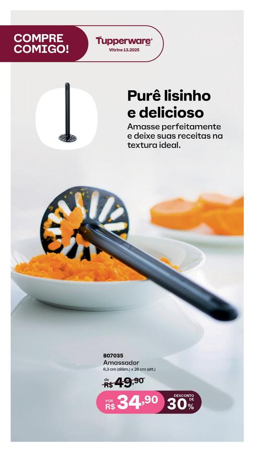 Amassador de legumes Tupperware