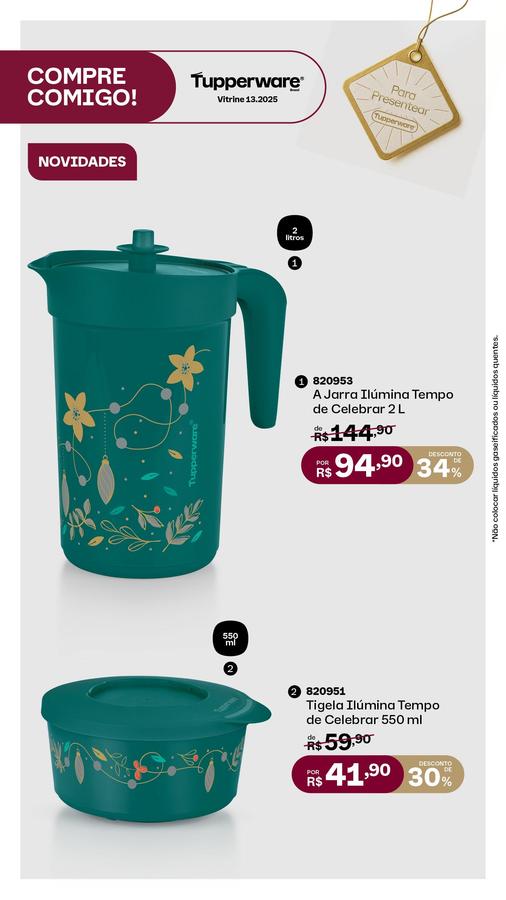 Jarra ilumina Natal 2 litros