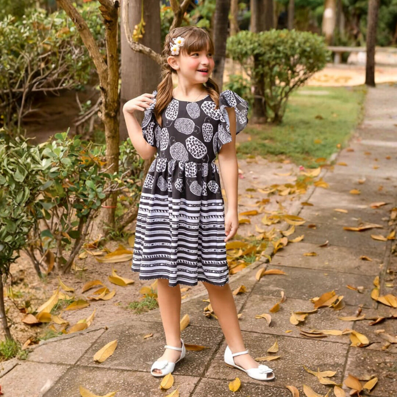 Vestido Infantil Menina Caju