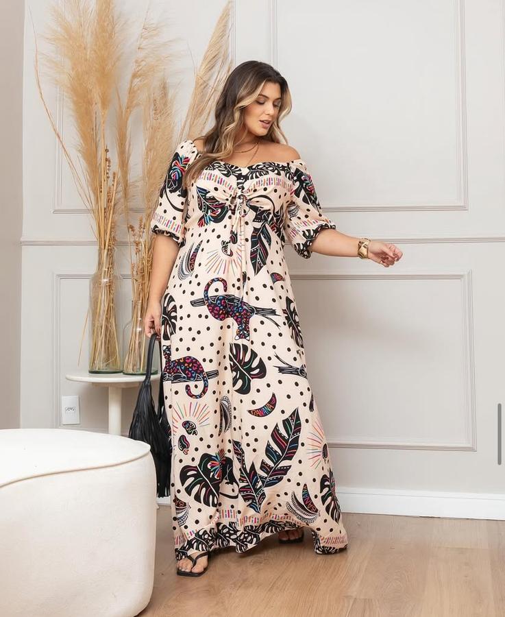 Vestido longo plus size