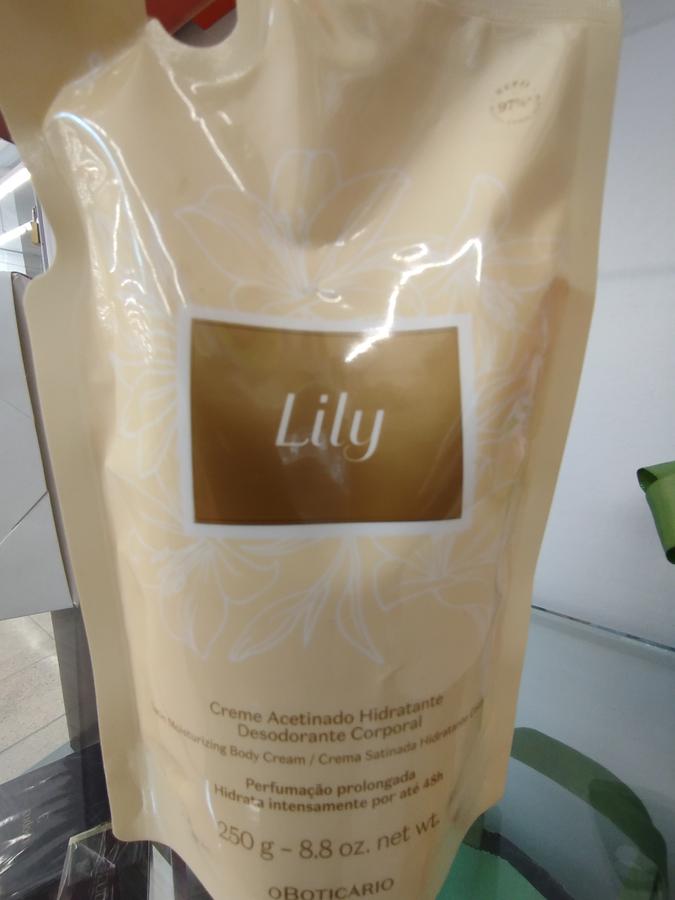 REFIL LILY, creme acetinado hidratante OBoticário 200 g