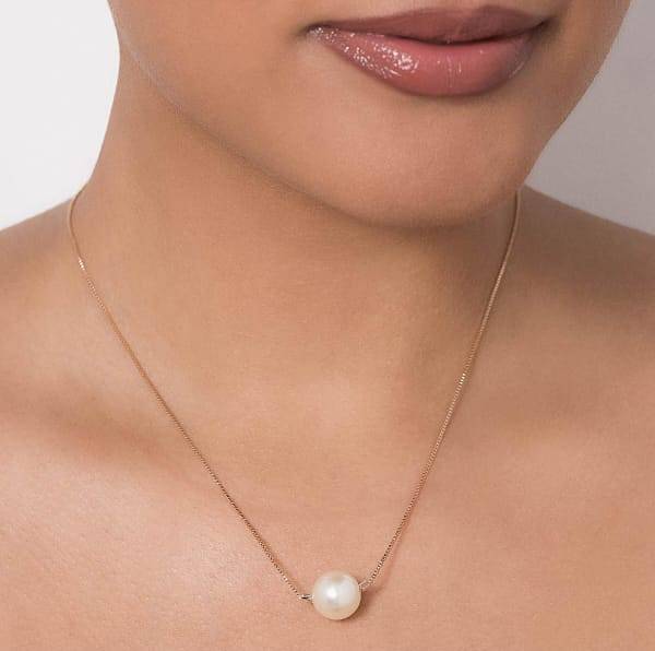 Colar banhado pérola ref: 532575