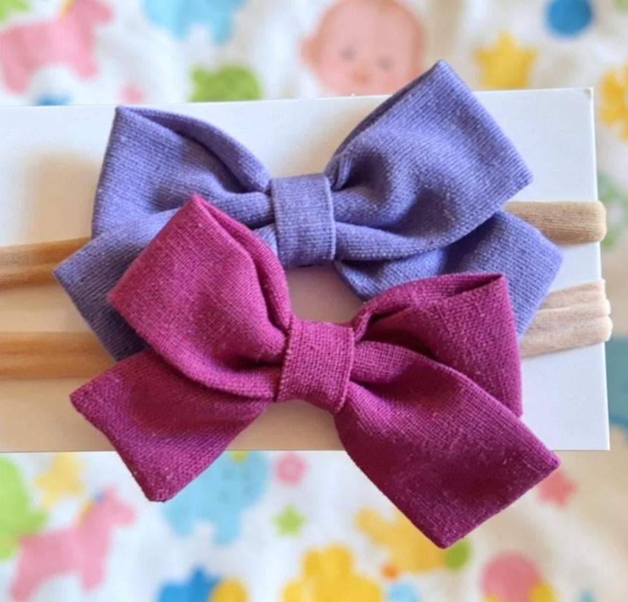 KIT TIARA LAÇO CRUZADO PARA BEBÊ