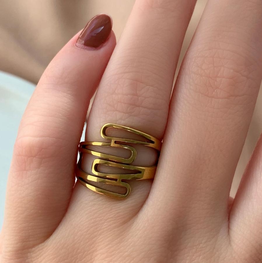 Anel em aço inoxidável