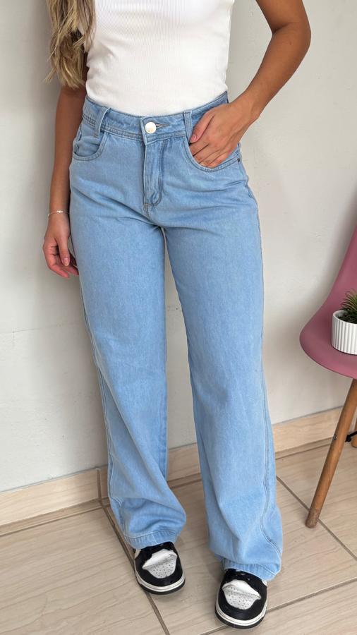Calça wide leg básica