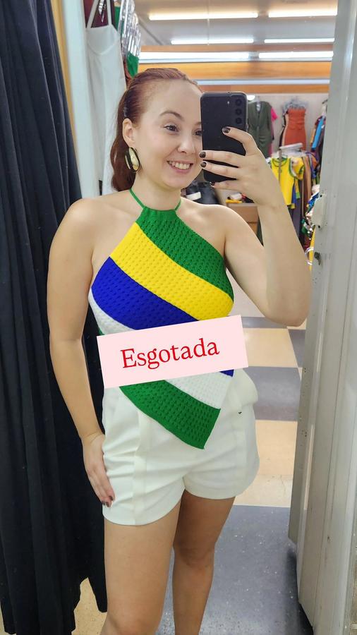 ✨ Cropped Tricôt Modal Brasil na Copa 🇧🇷💚💙🤍💛🇧🇷