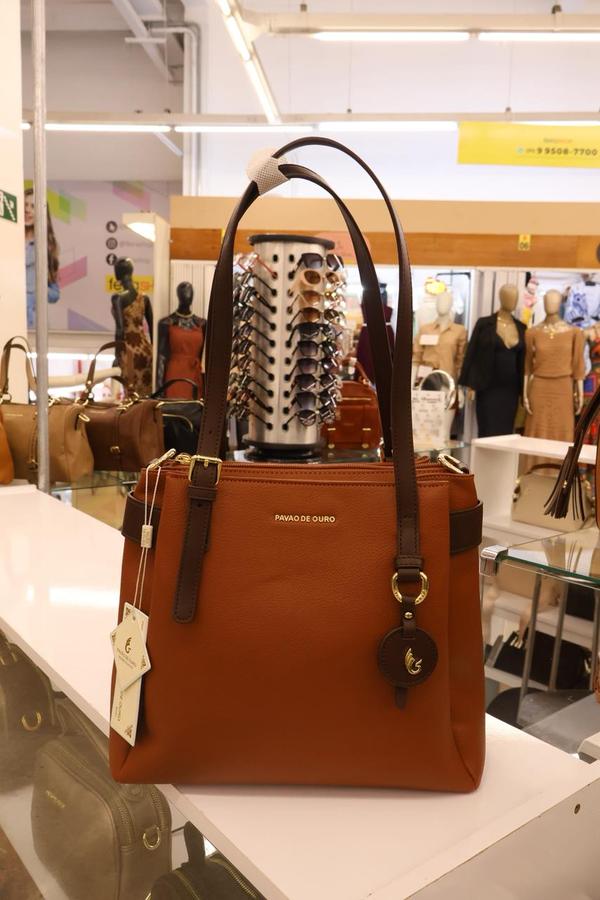Bolsa feminina pavão de ouro