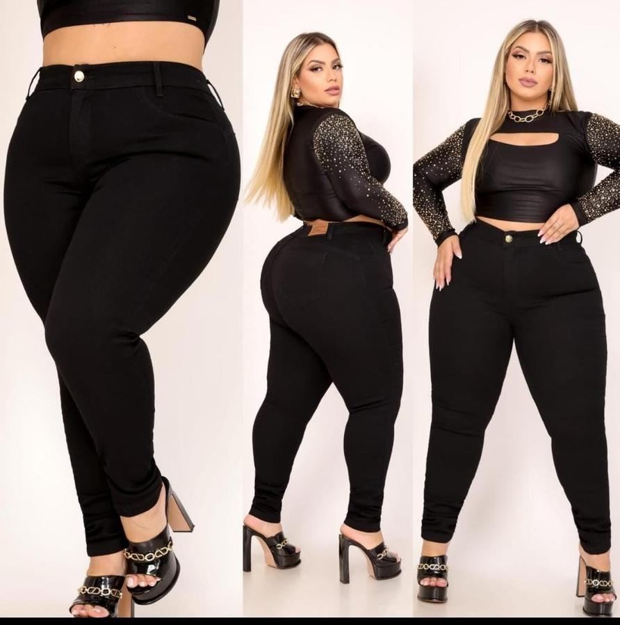 Calça preta black Plus Size