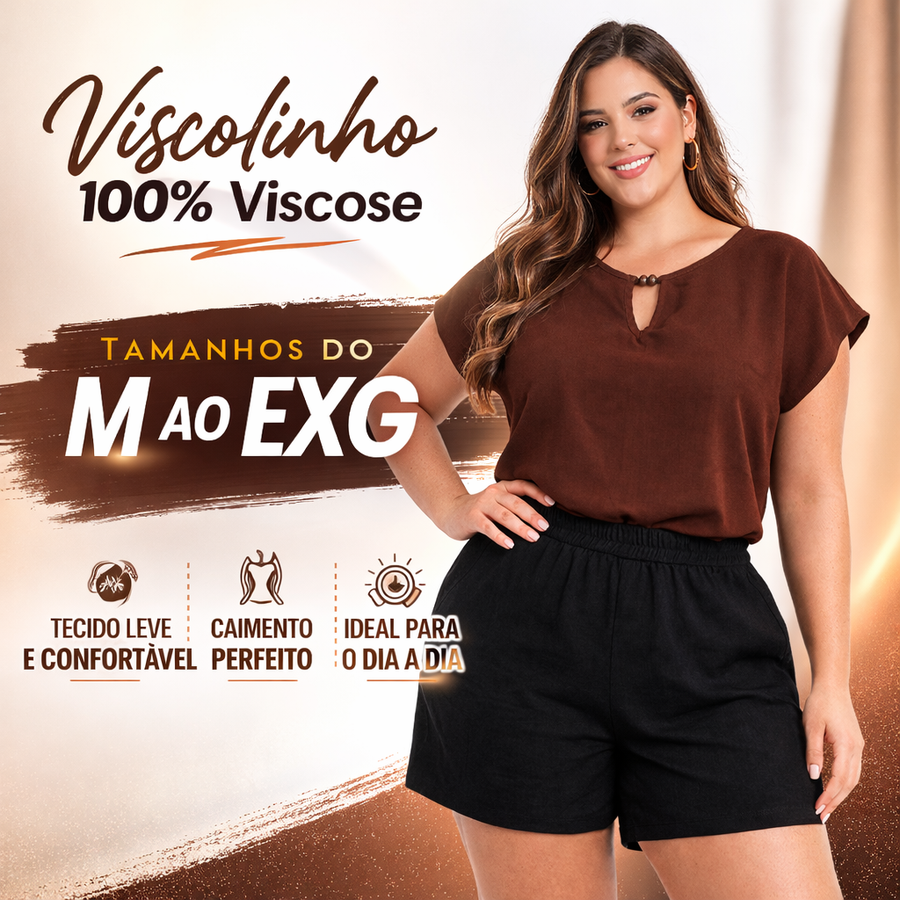 Blusa Viscolinho M G GG EXG