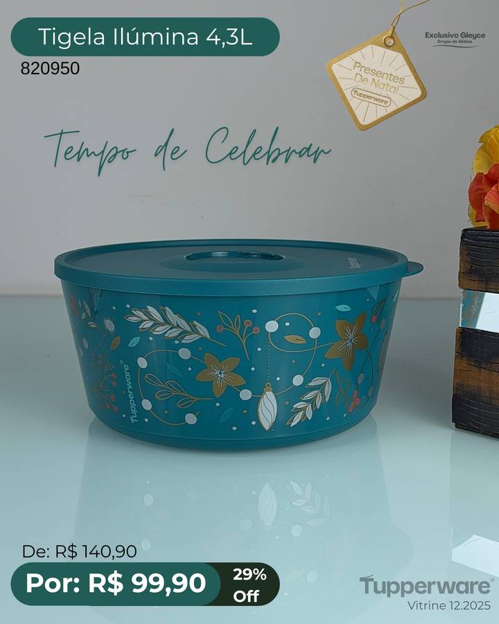 Tigela ilumina Natalina 4.2 litros