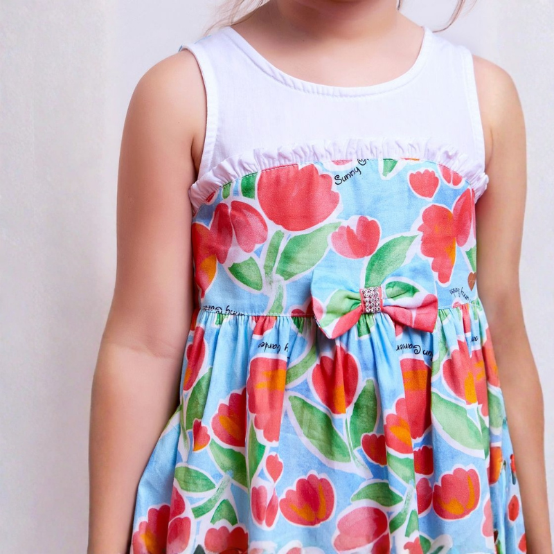 Vestido Infantil Tulipinha Vermelhinha Alphabeto