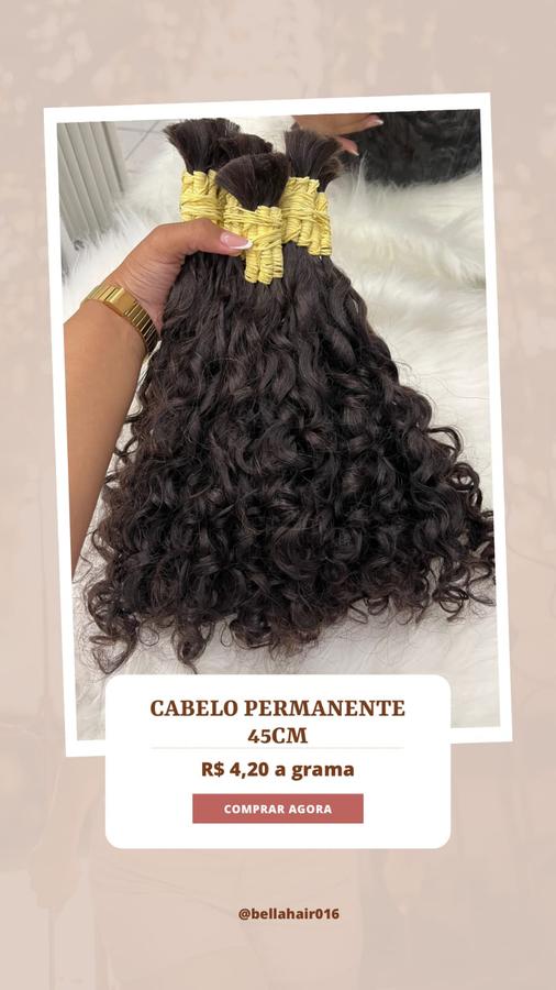 Cabelo natural indiano permanente