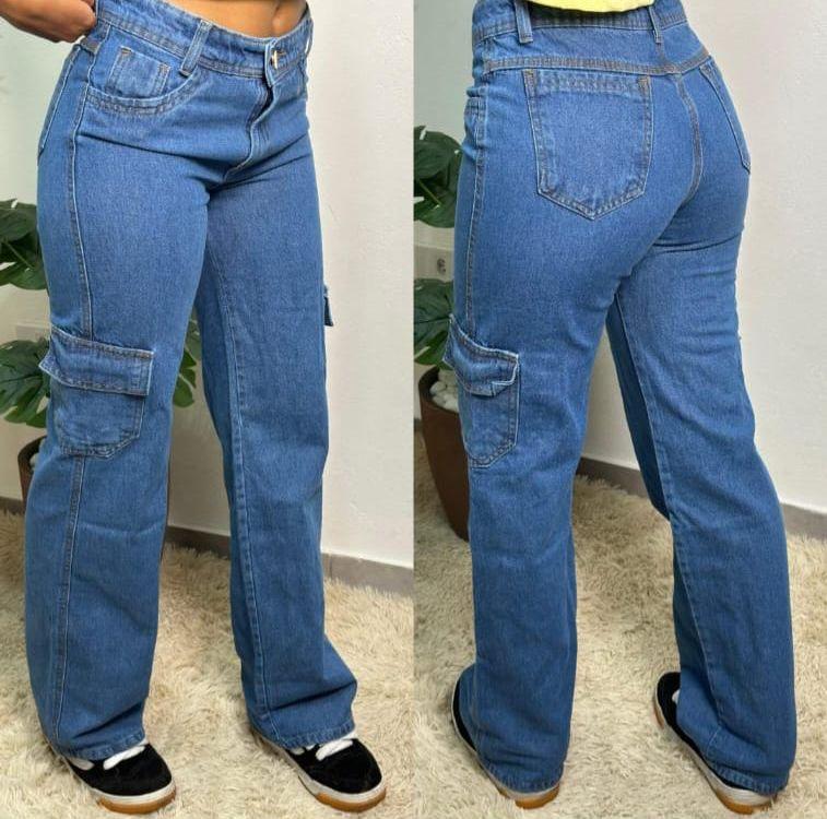 Calça Jeans Cargo