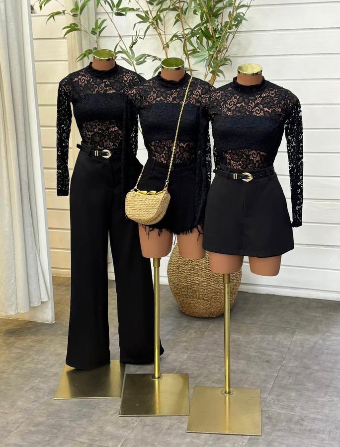 🎀BODY DE RENDA MANGA LONGA🎀