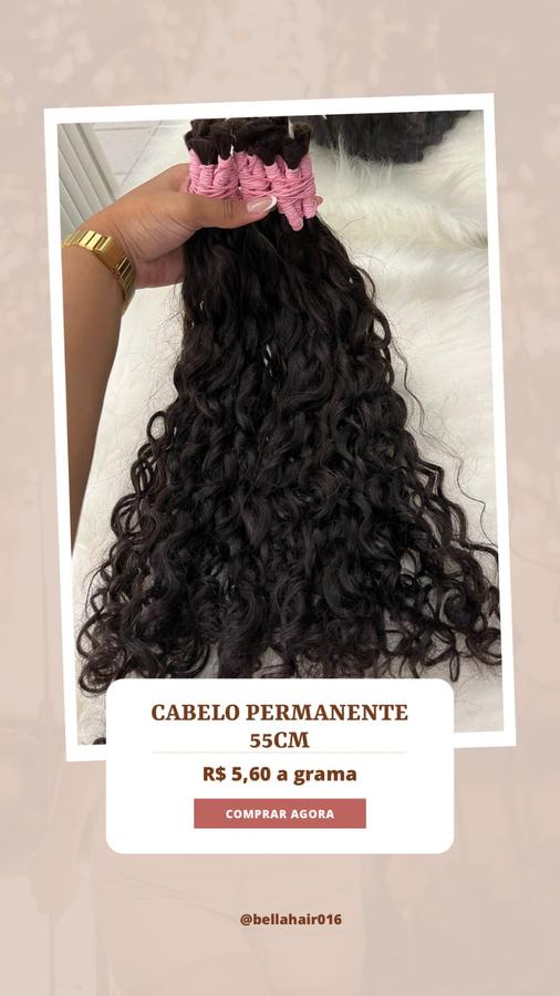 Cabelo indiano com permanente
