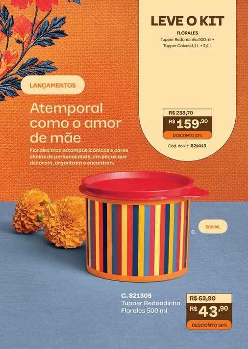 Redondinha FloralesTupperware