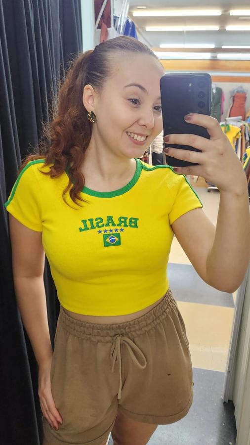 ✨🇧🇷 Cropped Brasil na Copa ✨🇧🇷💚💛🤍💙🇧🇷✨
