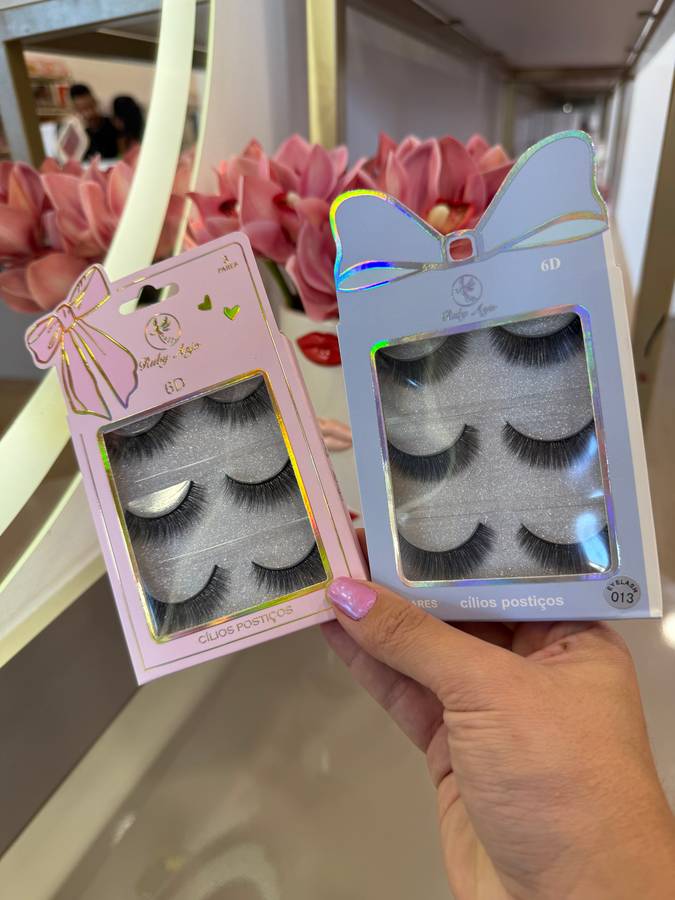 Cartela 3 pares cílios