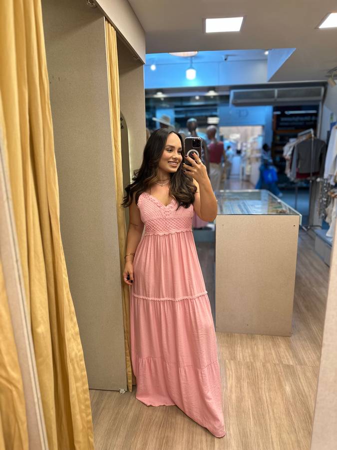 Vestido detalhe Tricot