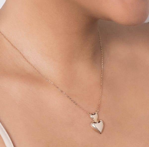 Colar coração banhado ref: 532567