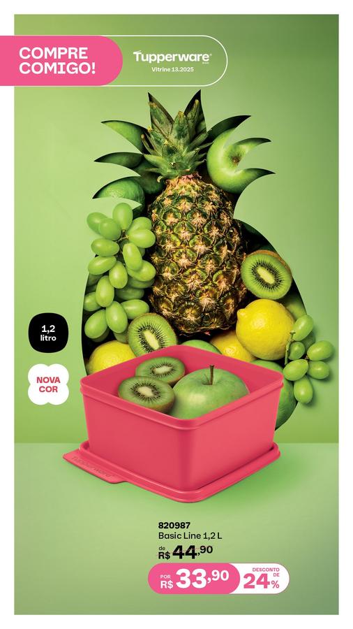 Basic line 1,2 litros da Tupperware