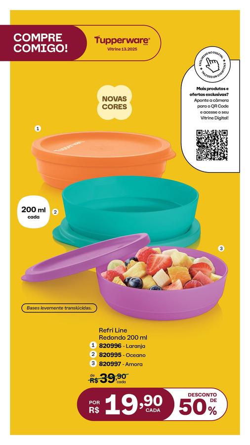Refri line 200 mo da tupperware